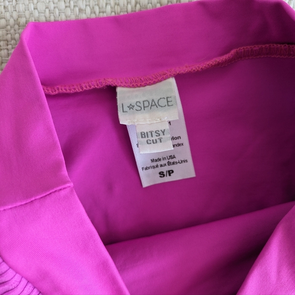 L*Space Bright Fuchsia Frenchi Bitsy Bikini Bottom Large - Picture 5 of 11